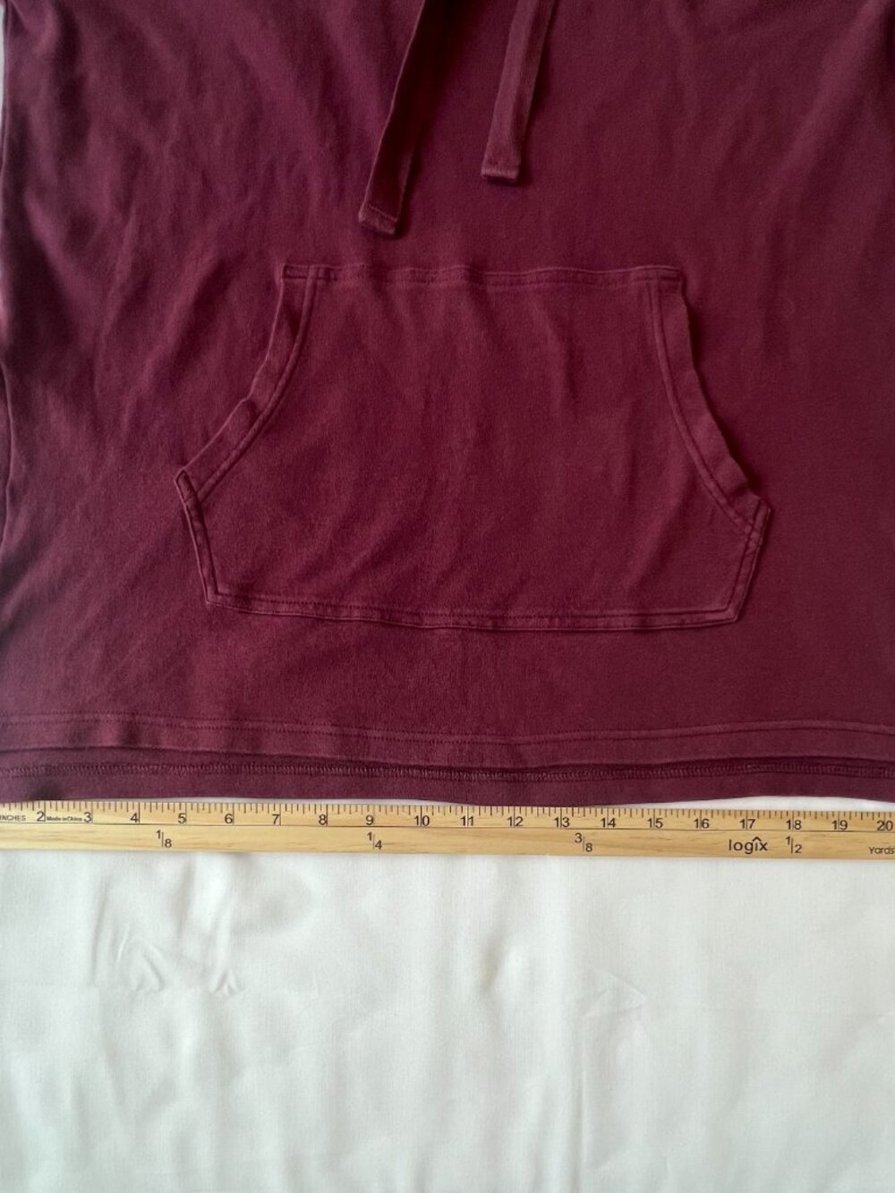 Pact Organic Cotton Airplane Easy Side Slit Pullover Burgundy Hoodie Size Small - Picture 11 of 13